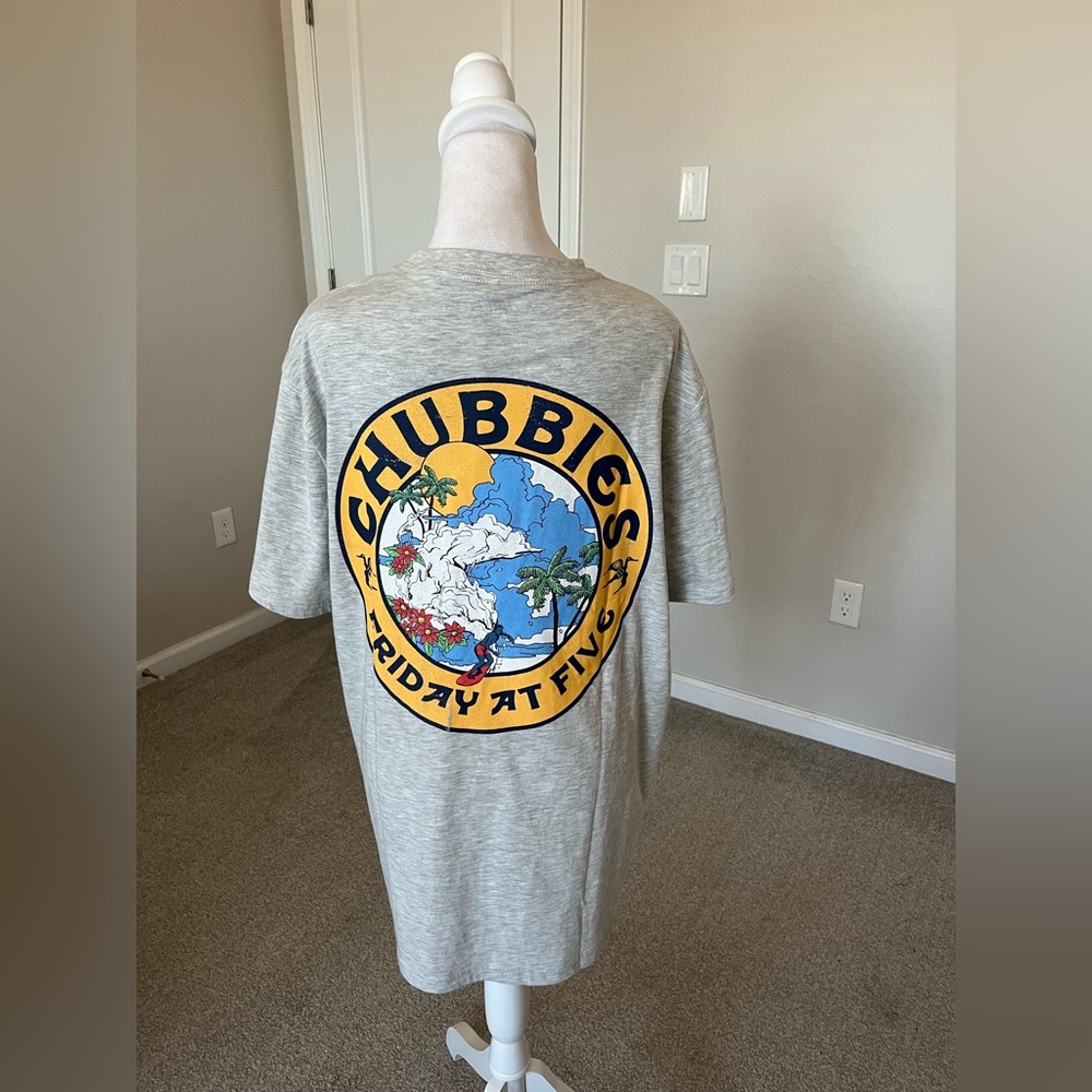 NWT Chubbies Gray Short Sleeve TShirt Size XL - Picture 1 of 7